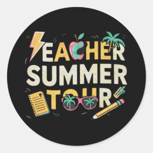 Leraren Zomer Tour 2024 Laatste Schooldag Ronde Sticker
