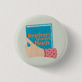 Leraren zullen groot leren ronde button 3,2 cm