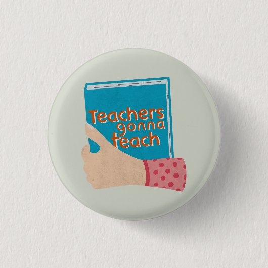 Leraren zullen groot leren ronde button 3,2 cm (Voorkant)