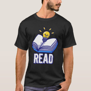 Lerarenbibliotheek Lees Boek Club Lightbulb Duiven T-shirt