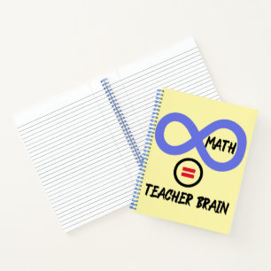 Lerarenbrein = ∞ wiskunde Algebra Leraar T-shirt Notitieboek