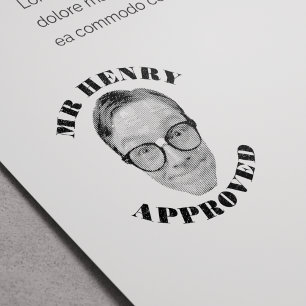 Lerarengestempeld met leuk gezicht zelfinktende stempel