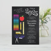 Lerarenopleiding Chalkboard Afstuderen Kaart (Staand voorkant)