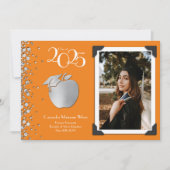 Lerarenopleiding Zilver Afstuderen Sinaasappel Kaart (Voorkant)