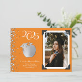 Lerarenopleiding Zilver Afstuderen Sinaasappel Kaart (Staand voorkant)