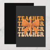 Lerarenwaardering terug naar school Boog Coquette Bedankkaart (Voorkant / Achterkant)