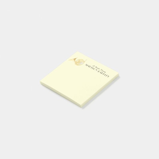 lerares Franse hoornmuziek Post-it® Notes (Schuin)