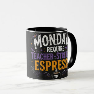 Leraresterkte Espresso Grappige Maandag Koffiemok Mok