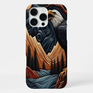 Leren Adelaar Natuur Design iPhone 16 Pro Max Hoesje