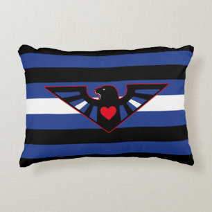 Leren Adelaar Pride Vlag Accent Kussen