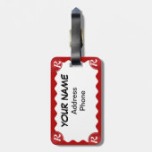 Leren Bagage Label met Monogram Hart (Achterkant verticaal)