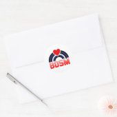 LEREN / BD REGENBOOGVLAG RONDE STICKER (Envelop)