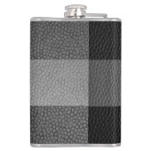 Leren bedrukte flask met monogram heupfles (Achterkant)