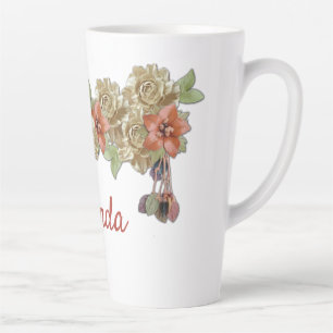 Leren Bloemen Latte Mok
