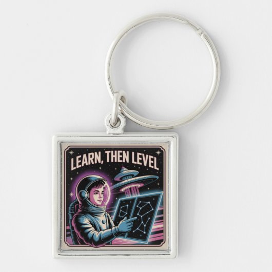 Leren, Dan Niveau Sleutelhanger (Voorkant)