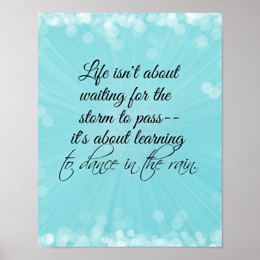 Leren dansen in de regen poster (Voorkant)