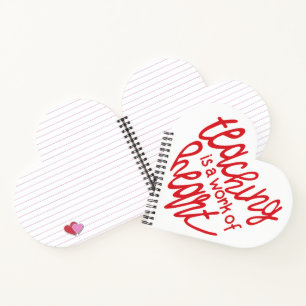 Leren, een hart-werk notitieboek