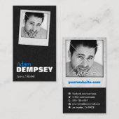 Leren fotoacteur model Visitekaartjes (Voorkant / Achterkant)