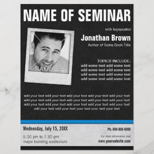 Leren fotoconferentie seminar flyers