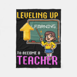 Leren gaat over docent Ck naar school Funny Gamer Fleece Deken