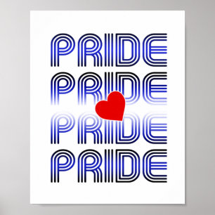 Leren Hart Retro Patroon Poster