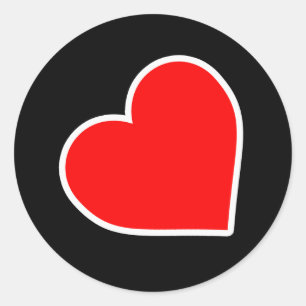LEREN HART SYMBOOL 3D RONDE STICKER