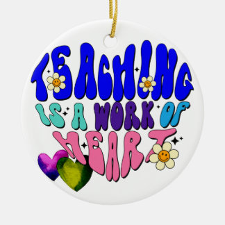 Leren is een kunstwerk - geweldig voor leraren keramisch ornament