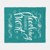 Leren is een kunstwerk | Snop. Fleece Deken (Voorkant (Horizontaal))