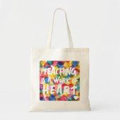 Leren is een kunstwerk tote bag (Voorkant)