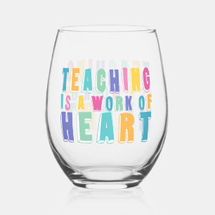 Leren is een kunstwerk wijnglas zonder voet