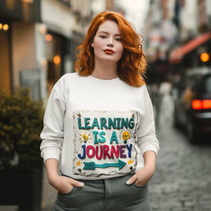Leren is een reis" Inspirerend T-shirt