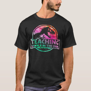 Leren is een wandeling in het park Funny Teachers T-shirt