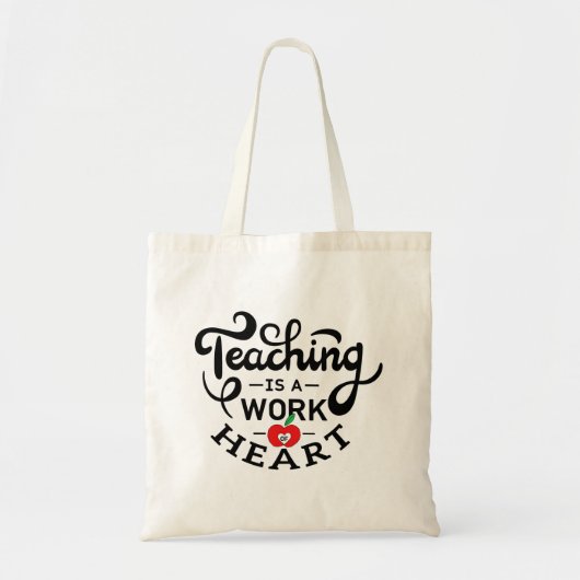 Leren is een werk van hart gewaardeerd voor leraar tote bag (Voorkant)