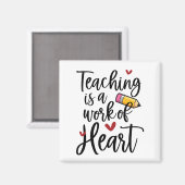 Leren is een werk van hartlerarenwaardering magneet (Voorkant / Achterkant)