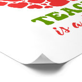 Leren is een werk van hartstikke grappige leraar poster (Hoek)