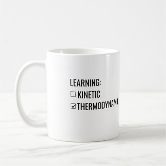 Leren is kinetisch, niet thermodynamisch mok