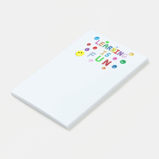 Leren is leuk Smiley Faces Post-it® Notes (Schuin)