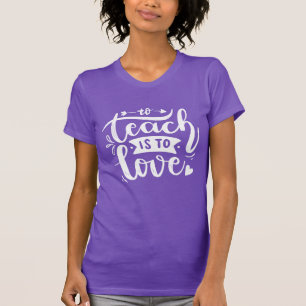 Leren is Liefde Docenten Citaat Lettering Cadeau T-shirt