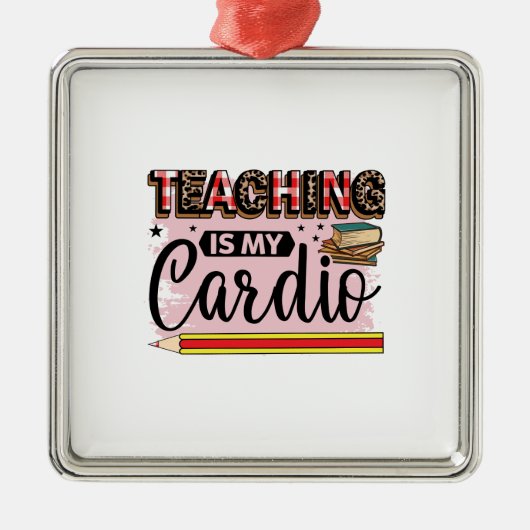 Leren is mijn hart metalen ornament (Voorkant)