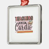 Leren is mijn hart metalen ornament (Links)