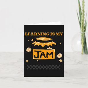 Leren is mijn Jam Teacher Student Book Lover Terug Kaart