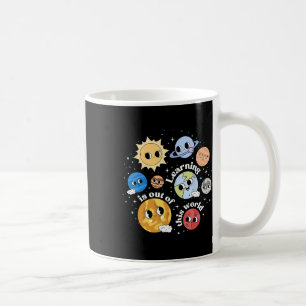 Leren is uit de wereld Happy eerste dag terug Koffiemok