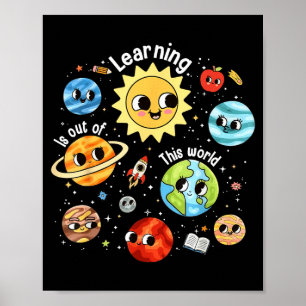 Leren is uit deze wereld Leraar terug naar school Poster