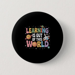 Leren is uit deze wereld van de zonnestelsel weten ronde button 5,7 cm