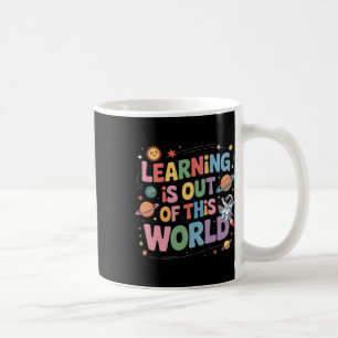Leren is uit deze wereld zonnestelsel ruimte T Koffiemok