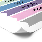 Leren Kleuren Kinderen Educatief Poster (Hoek)