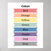 Leren Kleuren Kinderen Educatief Poster (Voorkant)