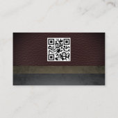 Leren leisteen kleur blokken | QR-code Visitekaartje (Achterkant)
