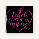 Leren Liefde Inspireren Script Design Notitieboek (Voorkant)
