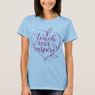 Leren Liefde Inspireren Script Design T-shirt